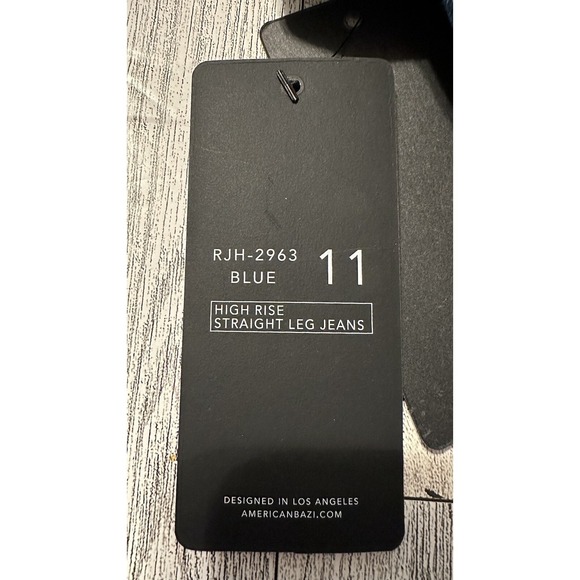 NWT American Bazi Distressed High Waist Women's Junior‎ Jeans Blue Size 11 - Picture 8 of 8